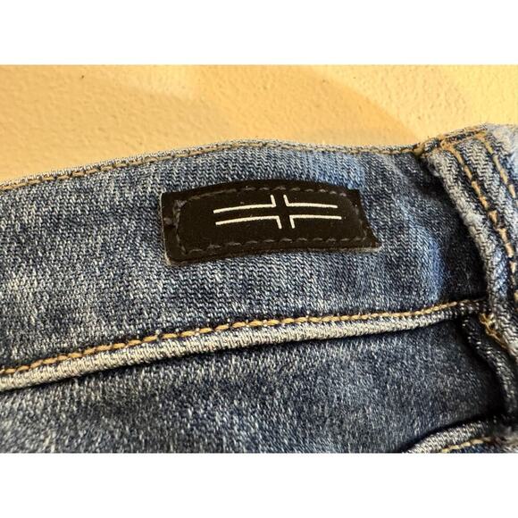 Liverpool Abby jeans blue denim high rise shredded hem Ankle Skinny  Sz 10/30 - Picture 7 of 11